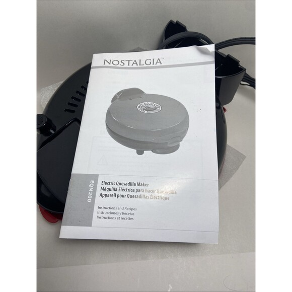 Nostalgia 6-Wedge Electric Quesadilla Maker with Extra Stuffing Latch New no Box - Picture 7 of 8